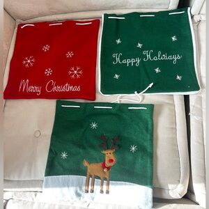Set of 3 Christmas Felt Gift Bags